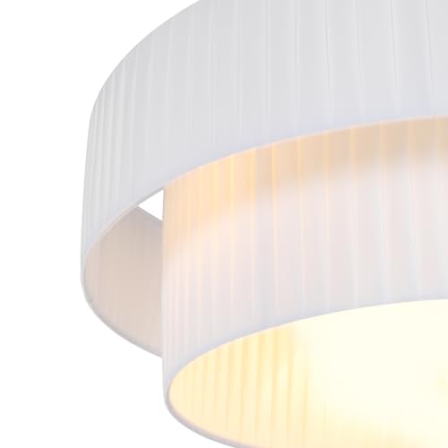Modern 3-Light Drum Chandelier with Fabric Lampshades