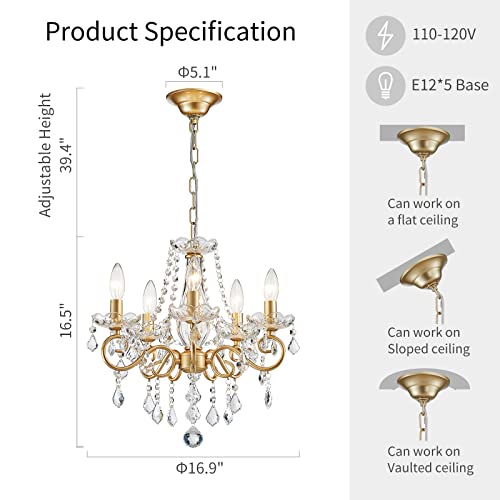 Mini Crystal Chandelier K9 Crystal Lighting for Living Room