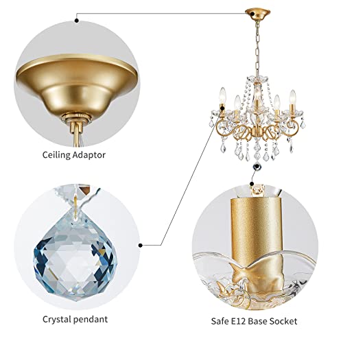 Mini Crystal Chandelier K9 Crystal Lighting for Living Room