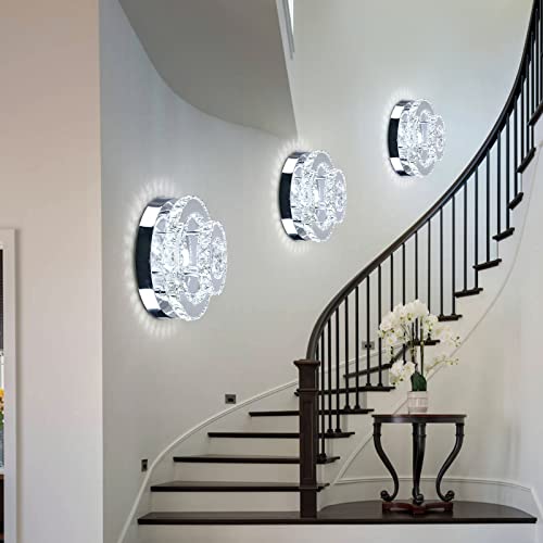 diisunbihuo Modern Crystal Two-Layer Chandelier LED Ceiling Light