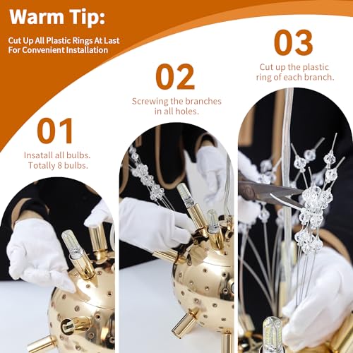 Modern Dandelion Firework Crystal Chandelier - 12 Light