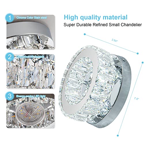 Modern Crystal LED Chandeliers Flush Mount Ceiling Lights