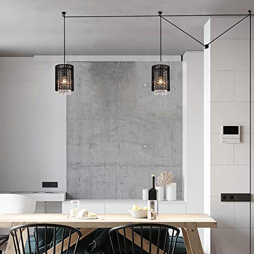 LaLuLa Gothic Mini Chandelier, Easy Install, Black