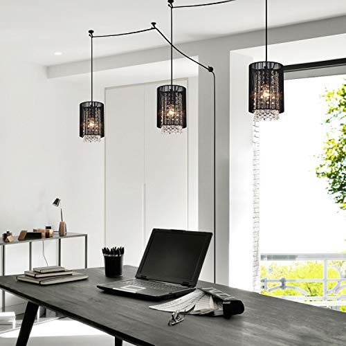 LaLuLa Gothic Mini Chandelier, Easy Install, Black
