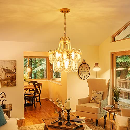 Saint Mossi Modern Chandelier with Patterned Glass Shades