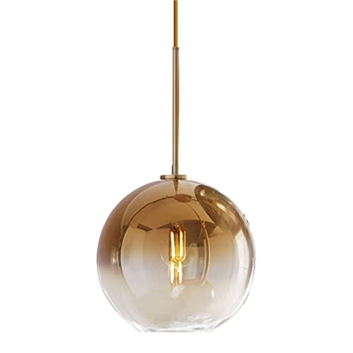 Modern Large Gold Glass Pendant Light Fixture