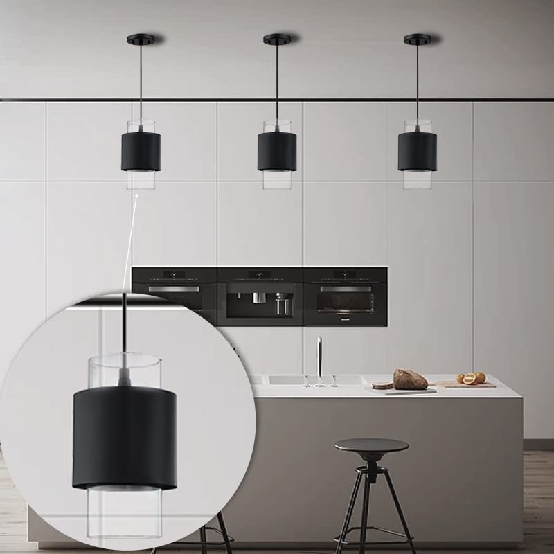 Black Finish Modern Farmhouse Pendant Ceiling Light Fixture