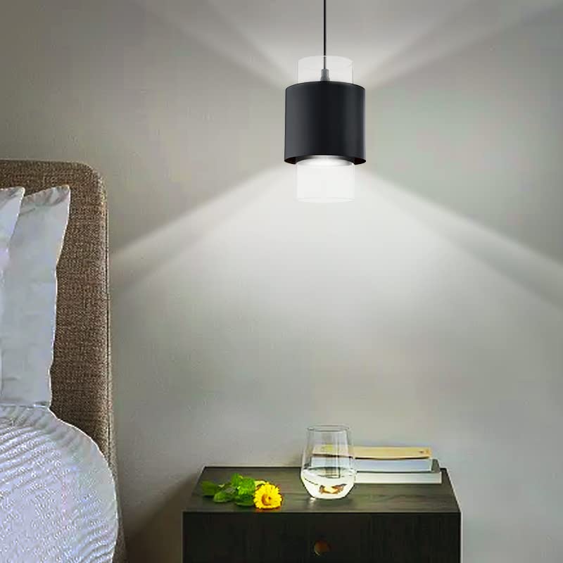 Black Finish Modern Farmhouse Pendant Ceiling Light Fixture