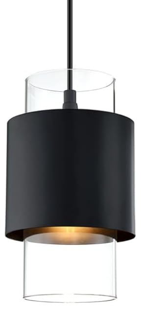 Black Finish Modern Farmhouse Pendant Ceiling Light Fixture