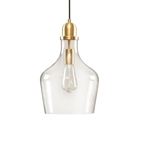 Modern Glass Pendant Light Fixtures - Gold/Clear