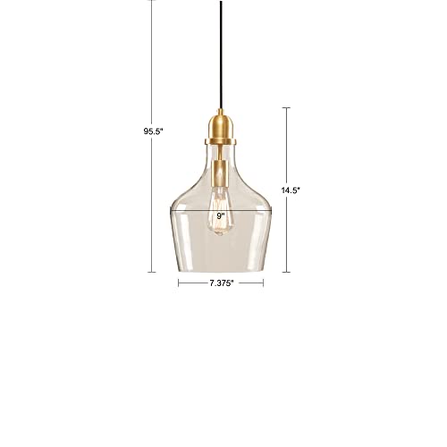 Modern Glass Pendant Light Fixtures - Gold/Clear