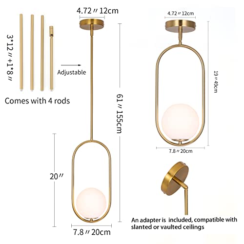 Gold Globe Pendant Light Fixture for Modern Spaces