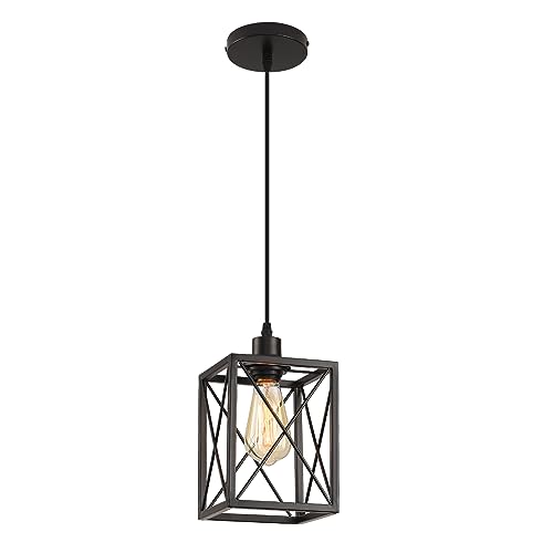 Black Modern Pendant Light - Adjustable Fixture Kitchen Island