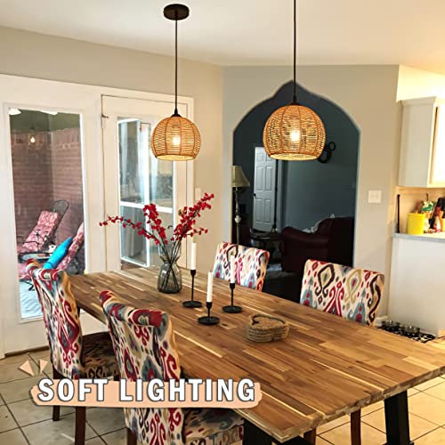 AyshwillDec Mini Hemp Rope Woven Pendant Chandelier