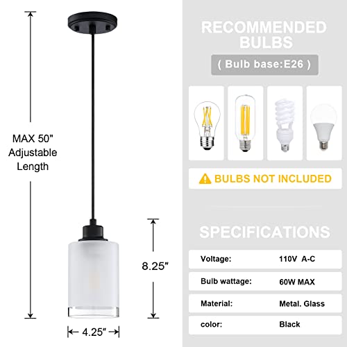 Dolaimi House 3 Pack Industrial Pendant Light Fixture