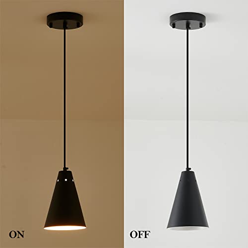 Industrial Black Pendant Lights 3-Pack for Kitchen Island