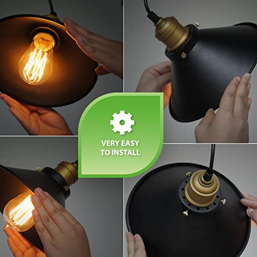 Modern Black Pendant Light Fixture for Home Kitchen