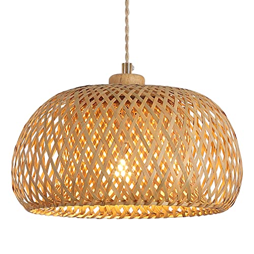 Handmade Bamboo Pendant Light for Kitchen Island Dining
