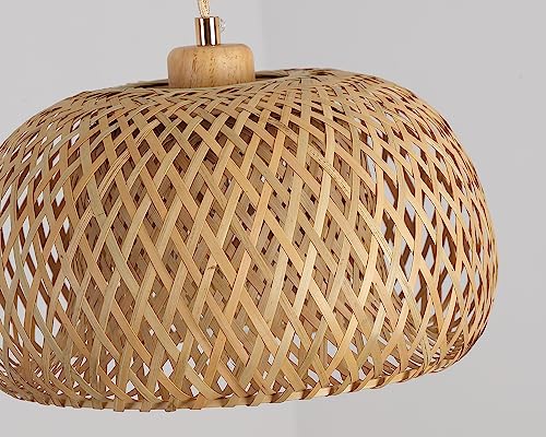 Handmade Bamboo Pendant Light for Kitchen Island Dining