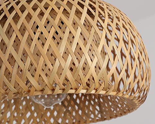 Handmade Bamboo Pendant Light for Kitchen Island Dining