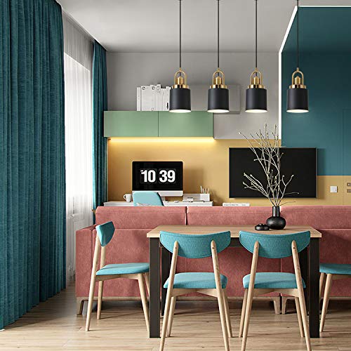 YHANFENGCY Black Modern Cylindrical Chandelier - 5.11" Diameter