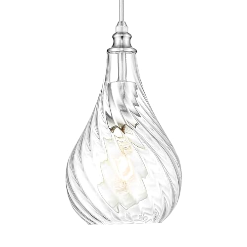 Farmhouse Pendant Light with Brushed Nickel Finish