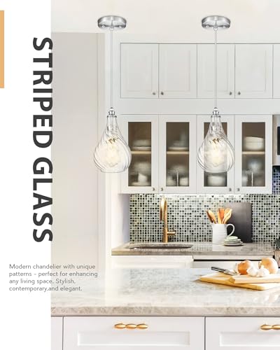 Farmhouse Pendant Light with Brushed Nickel Finish