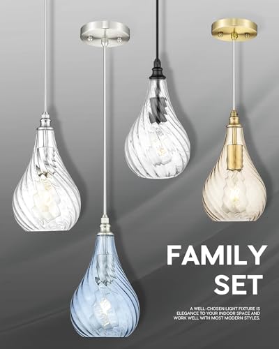 Farmhouse Pendant Light with Brushed Nickel Finish