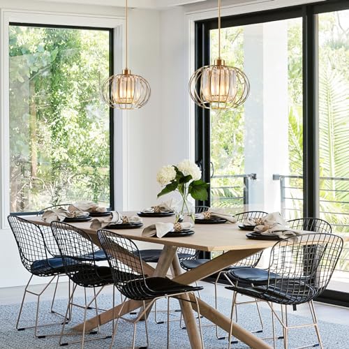 Gold Crystal Pendant Light Fixture for Kitchen Island