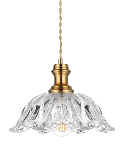 Small Vintage Glass Pendant Lights for Kitchen Island