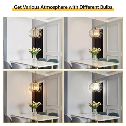 Gold Crystal Pendant Light Fixture for Kitchen Island