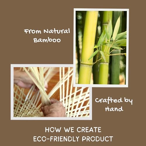 Natural Bamboo Mini Pendant Light for Bedroom Decor