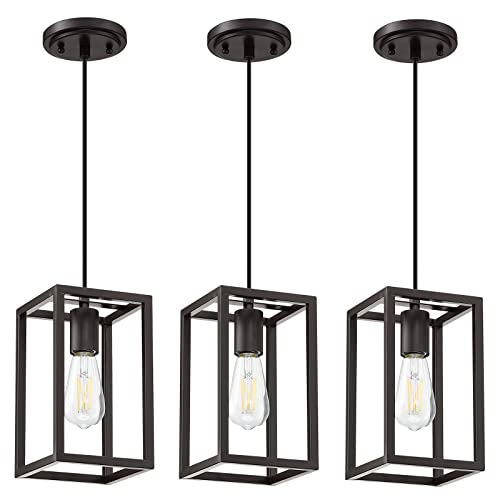 Rustic Farmhouse Pendant Light Set for Kitchen Island