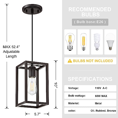 Rustic Farmhouse Pendant Light Set for Kitchen Island