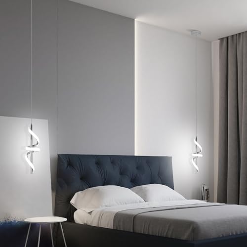 Modern Spiral LED Pendant Light for Kitchen Island
