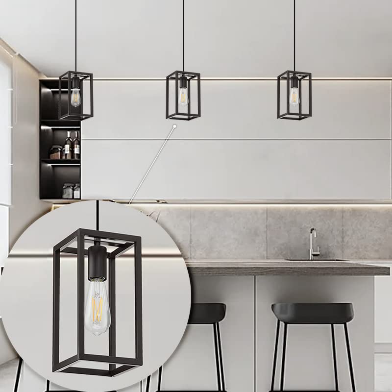 Rustic Farmhouse Pendant Light Set for Kitchen Island