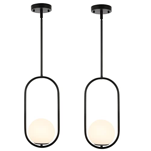 Modern Globe Pendant Light Chandelier - 1-Light (2 Pack)
