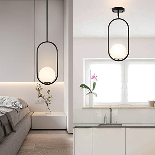 Modern Globe Pendant Light Chandelier - 1-Light (2 Pack)