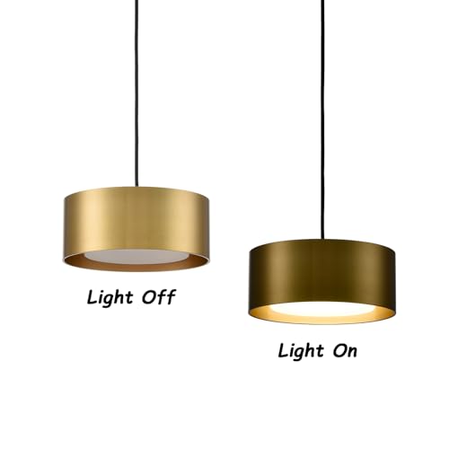 AXILAND LED Gold Mini Pendant Lights for Kitchen