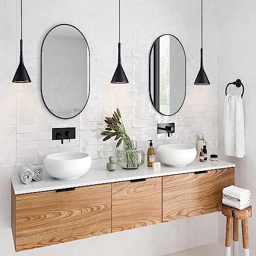 Farmhouse Black Cone Pendant Light for Kitchen Island
