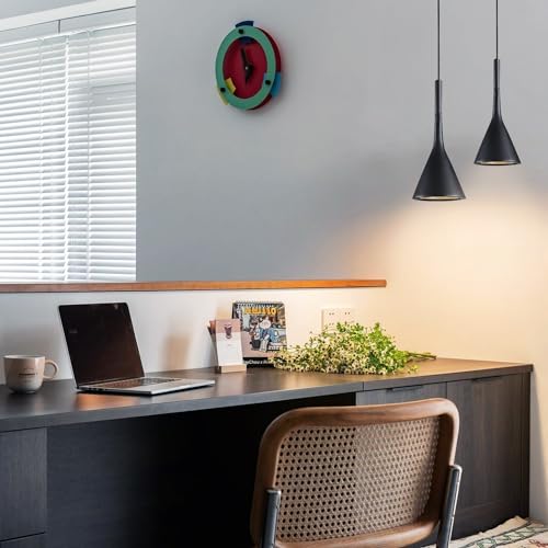 Farmhouse Black Cone Pendant Light for Kitchen Island