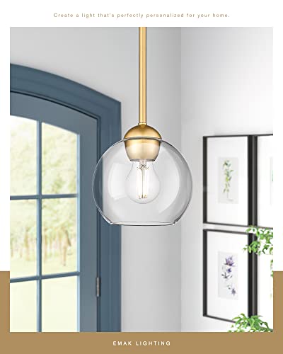 Modern 7" Gold Globe Pendant Light for Home