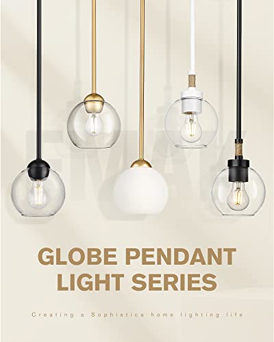 Modern 7" Gold Globe Pendant Light for Home