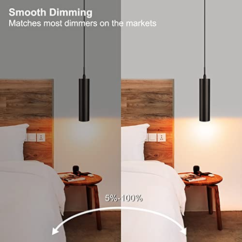 Black LED Pendant Light for Kitchen Island and Dining Room