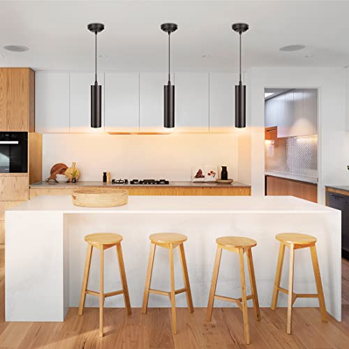 Black LED Pendant Light for Kitchen Island and Dining Room