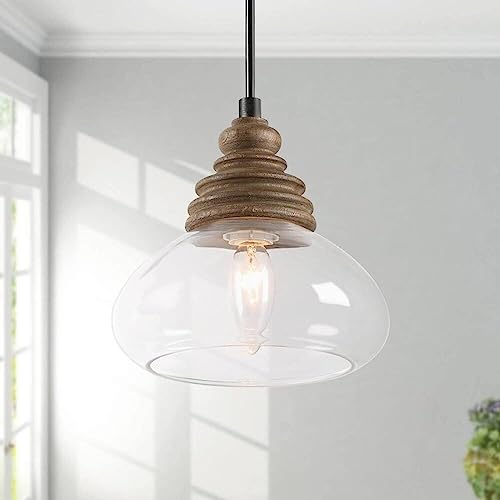 Modern Farmhouse Glass Pendant Lights for Kitchen Island