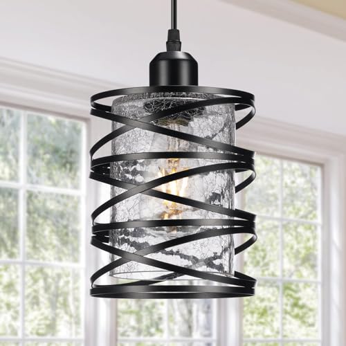 Modern Black Farmhouse Pendant Lights - Set of 3