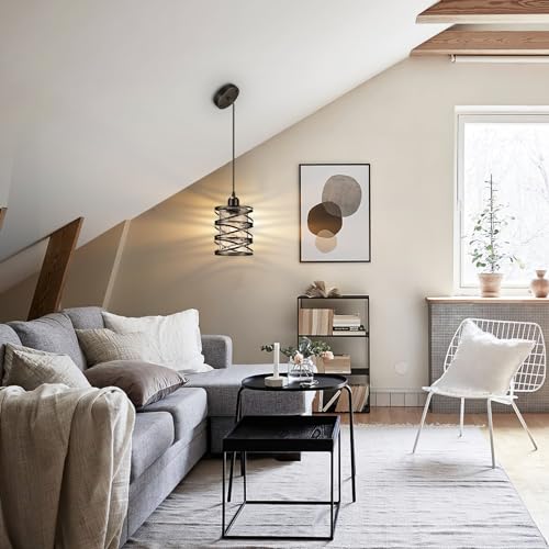 Modern Black Farmhouse Pendant Lights - Set of 3