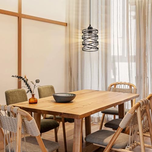 Modern Black Farmhouse Pendant Lights - Set of 3