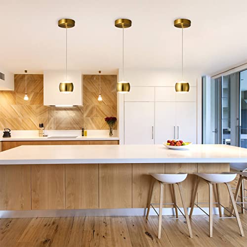 ADCTHOME Modern LED Dimmable Pendant Light - Gold